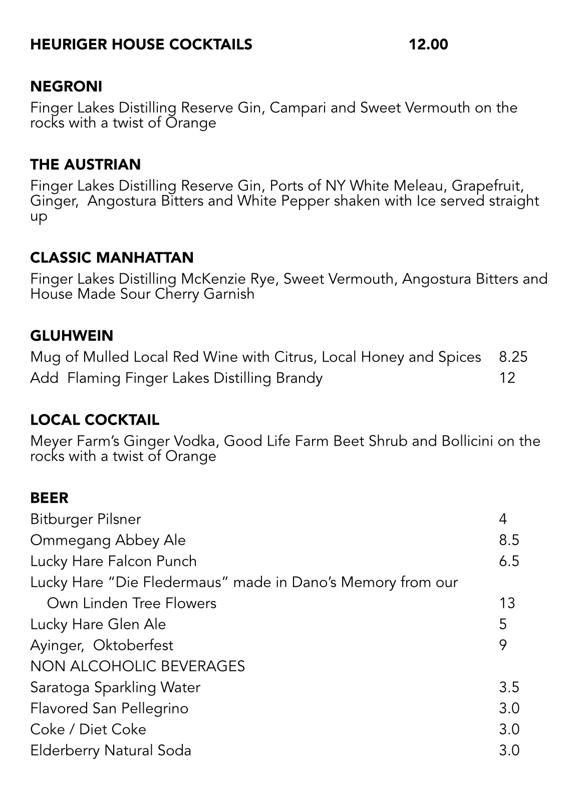 drink menu page three